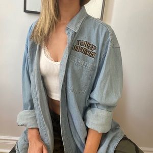 Vintage Harley-Davidson long sleeve button down